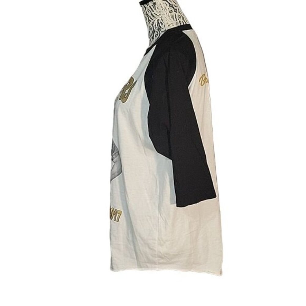 Bruno Mars XXIV Magic World Tour 2017 Raglan Baseball Tee Shirt L White Black‎ - Picture 3 of 5